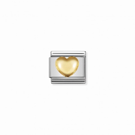 Nomination Gold Raised Heart Composable Charm